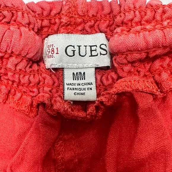 Guess Vintage Low Rise 100% Linen Size Medium Shorts Perfect For Summer - Picture 3 of 6